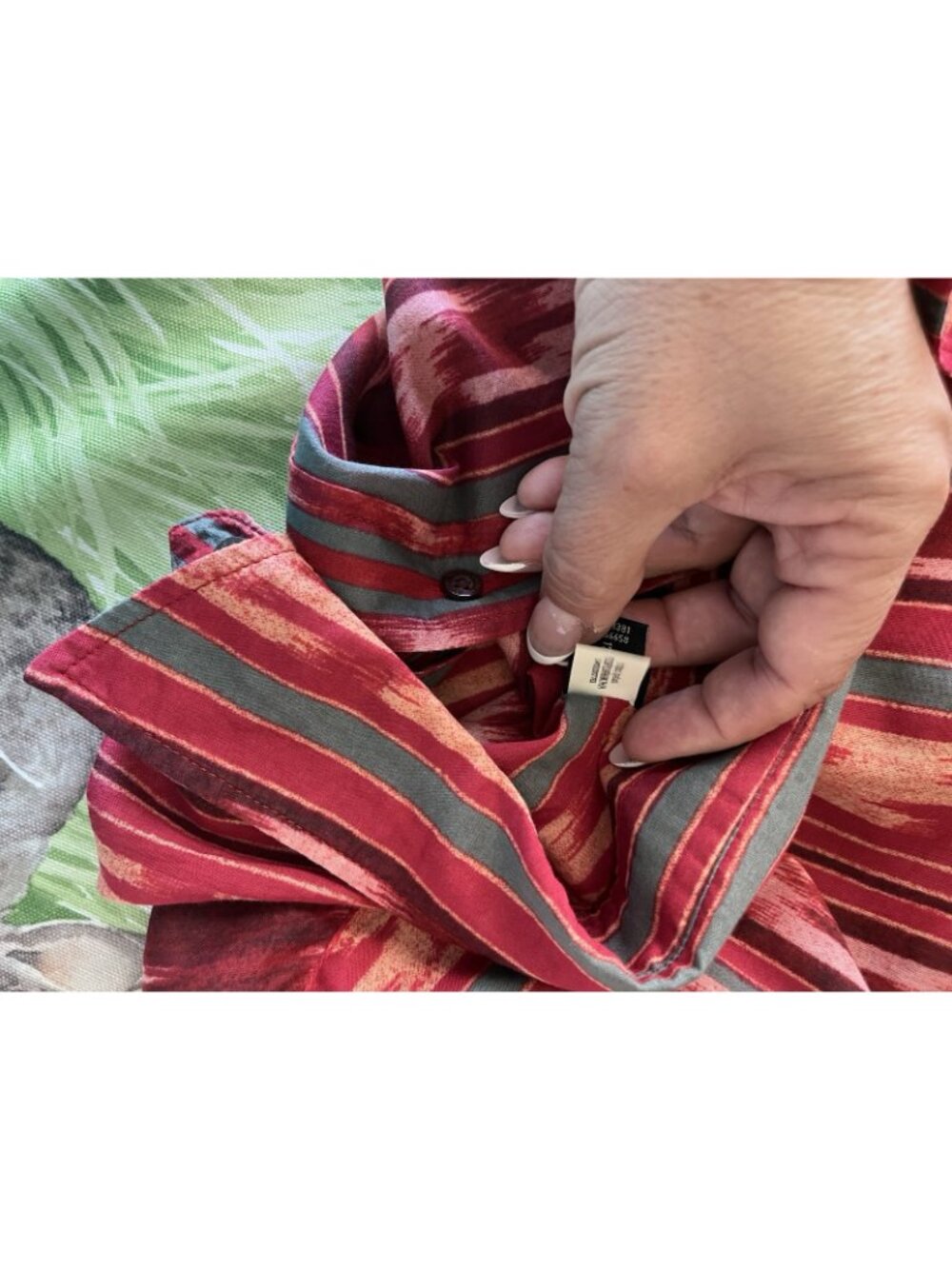 Ralph Lauren Large Red Ikat Cotton Button Up Shirt Southwestern Tribal Western - Picture 10 of 12